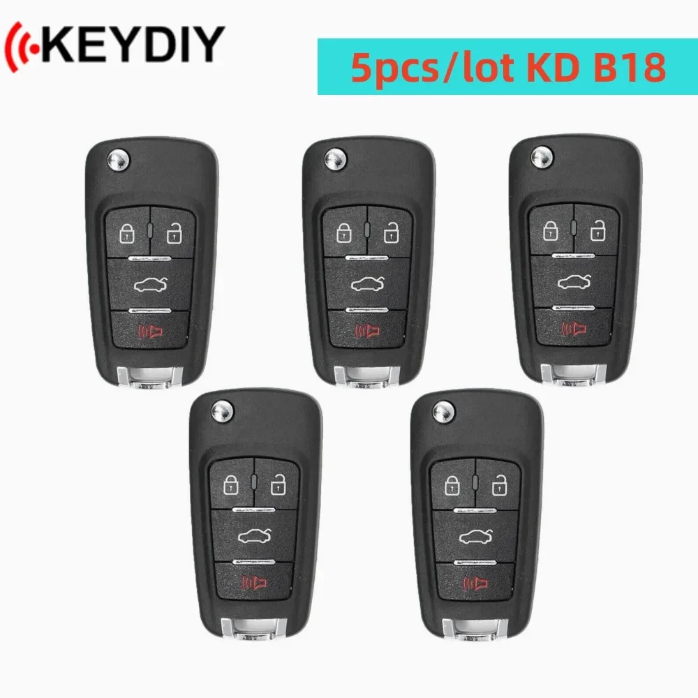 

5pcs KEYDIY B18 NB18 Remote Car Key 4 Buttons for Buick KD900/KD-MAX/KD-X2 Key Programmer KD MINI B Series Remote Control