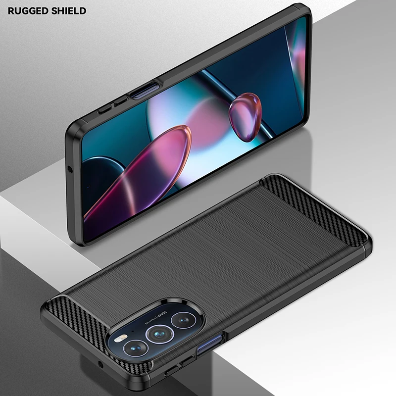 Full Cover For Motorola Edge Plus 2022 Case For Motorola Edge Plus 2022 Bumper Carbon Fiber Cover For Moto Edge Plus 2022 Case