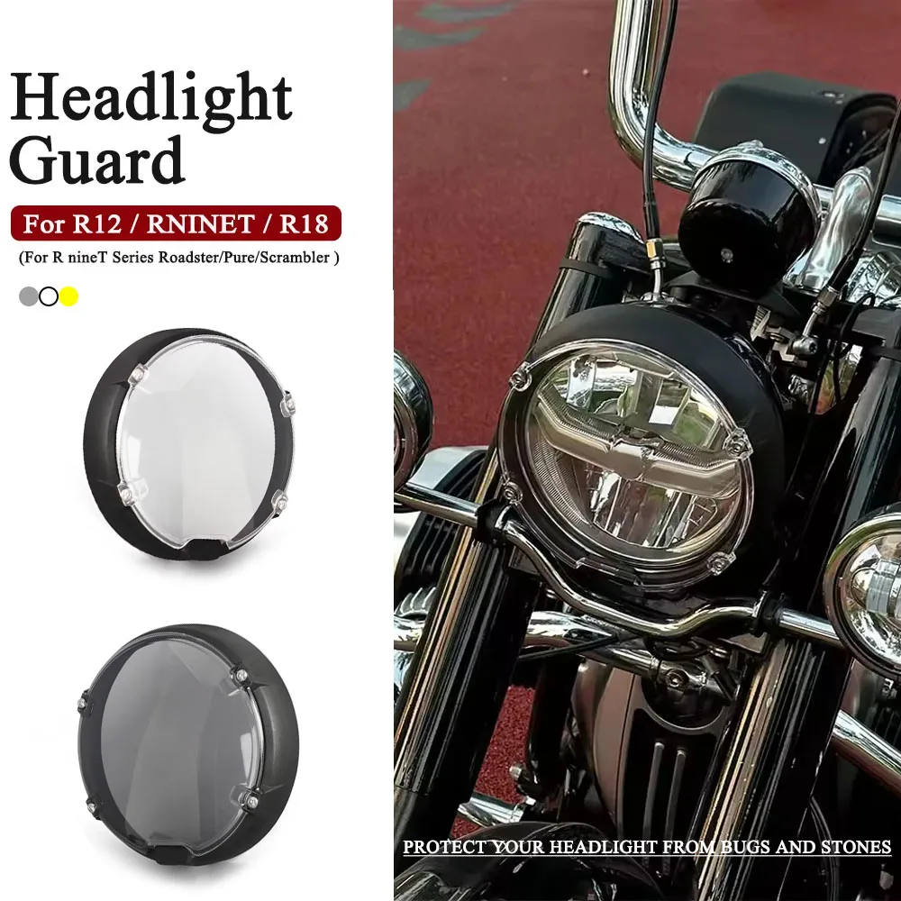 

New Motorcycle Accessorie For BMW R18 R12 RnineT Scrambler Pure 2014-2025 Headlight Guard Protector Grille Grill Cover HeadLight
