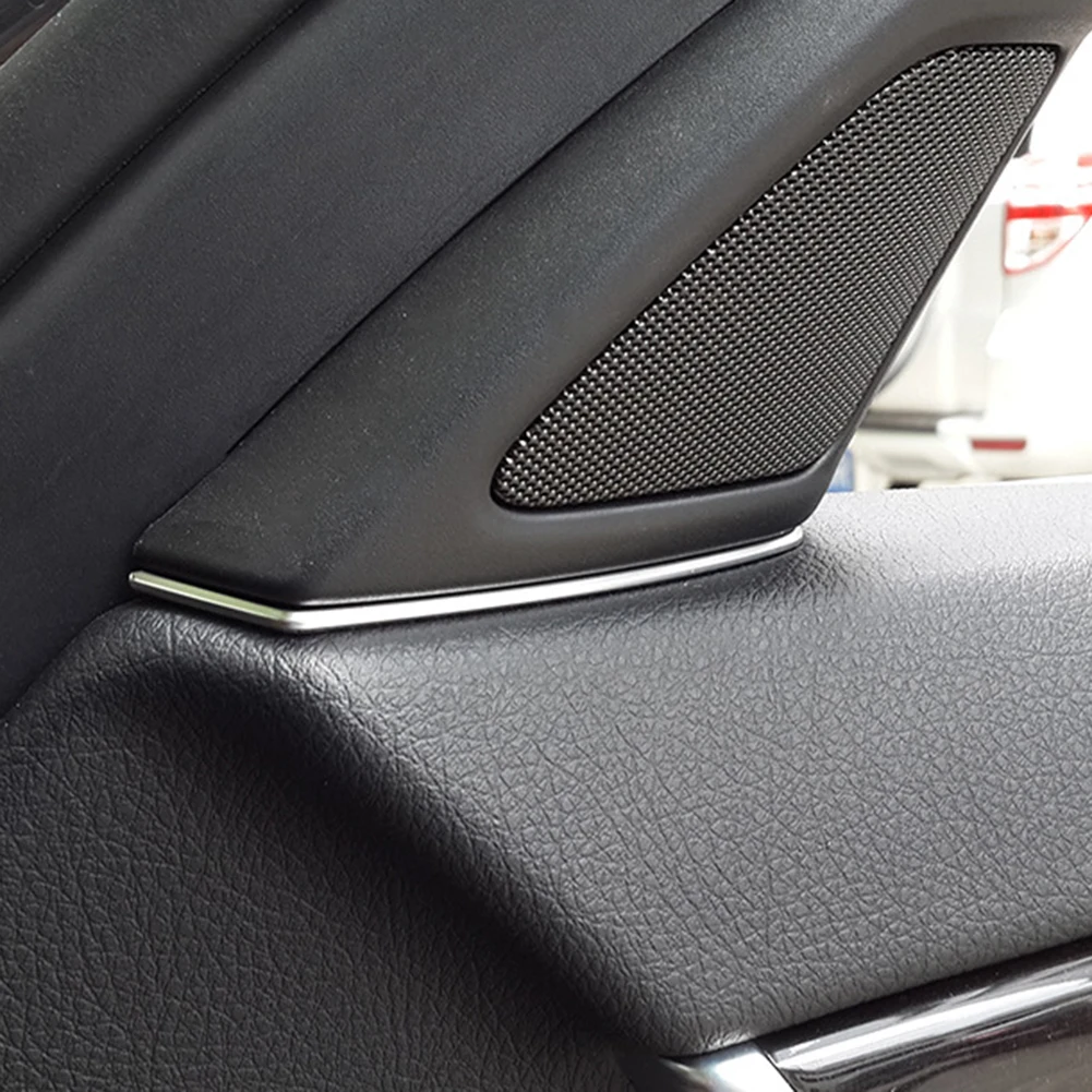 2/4/6pcs Front Door Speaker Cover Gap Silver Decorative Trim Car Tweeter Gap Plug Trim for BMW 5 Series F10 2011-2013 Accessorie