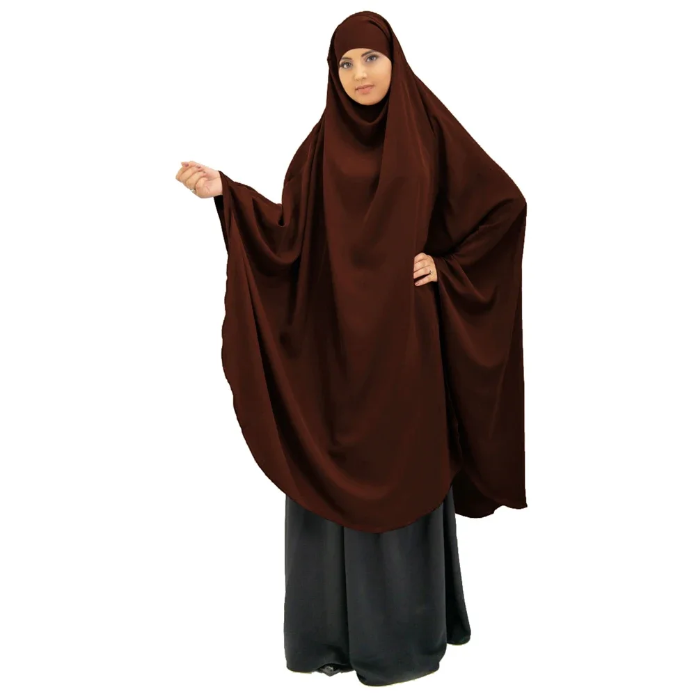 Muslim Large Khimar Women Hijab Overhead Prayer Abaya Niquab Scarf Islam Robe Burka Dress Niqab Arabic Ramadan Worship Service