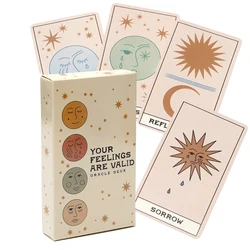 48 Pcs Cards Your Feelings Are Valid Oracle Deck 10.3*6cm Mental Health Oracle Mood Deck