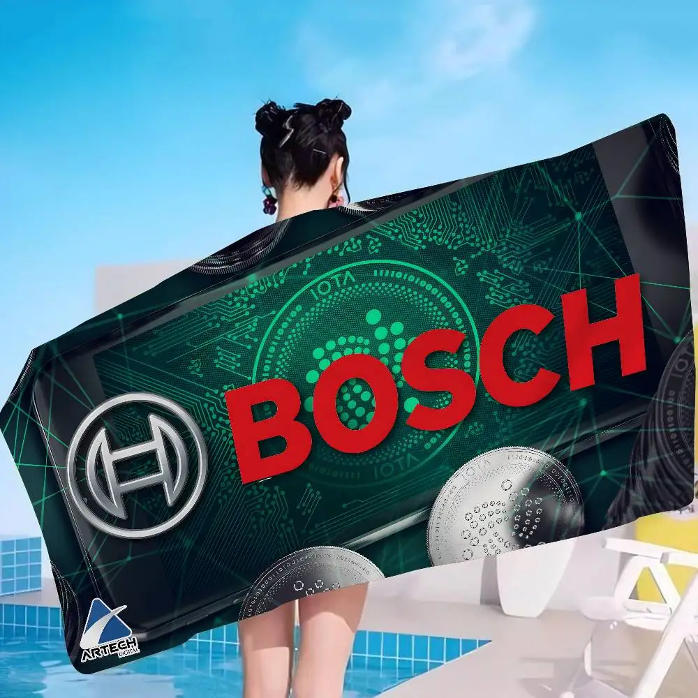 B-BOSCH Robust-Industrial Anime Beach Swimming Towel Soft Absorbent Washcloth Children's Gifts for Kids Travel Camping Gym