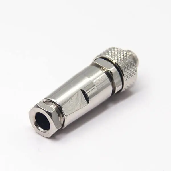 Cable Waterproof Connector M9 Male Straight Metal 5pin Field Wireable Shield Solder Type