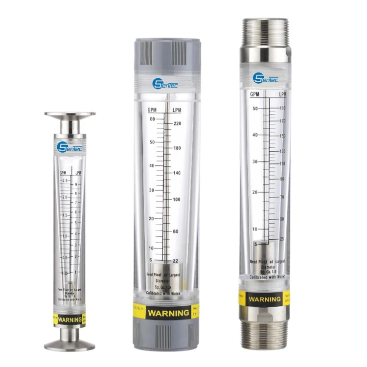 China SenTec GPM Flow Meter Ozone Rotameter Nitrogen Flow Meter Chlorine Gas Rotameter