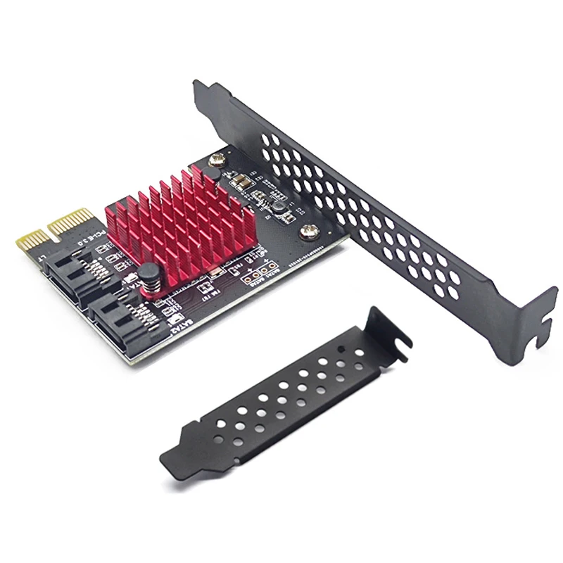 PCIe zu 2 Ports SATA 3 III 3,0 6Gbps SSD Adapter PCI-e PCI Express x1 Controller Board Expansion Karte unterstützung x4 x6 x8 x16 Riser