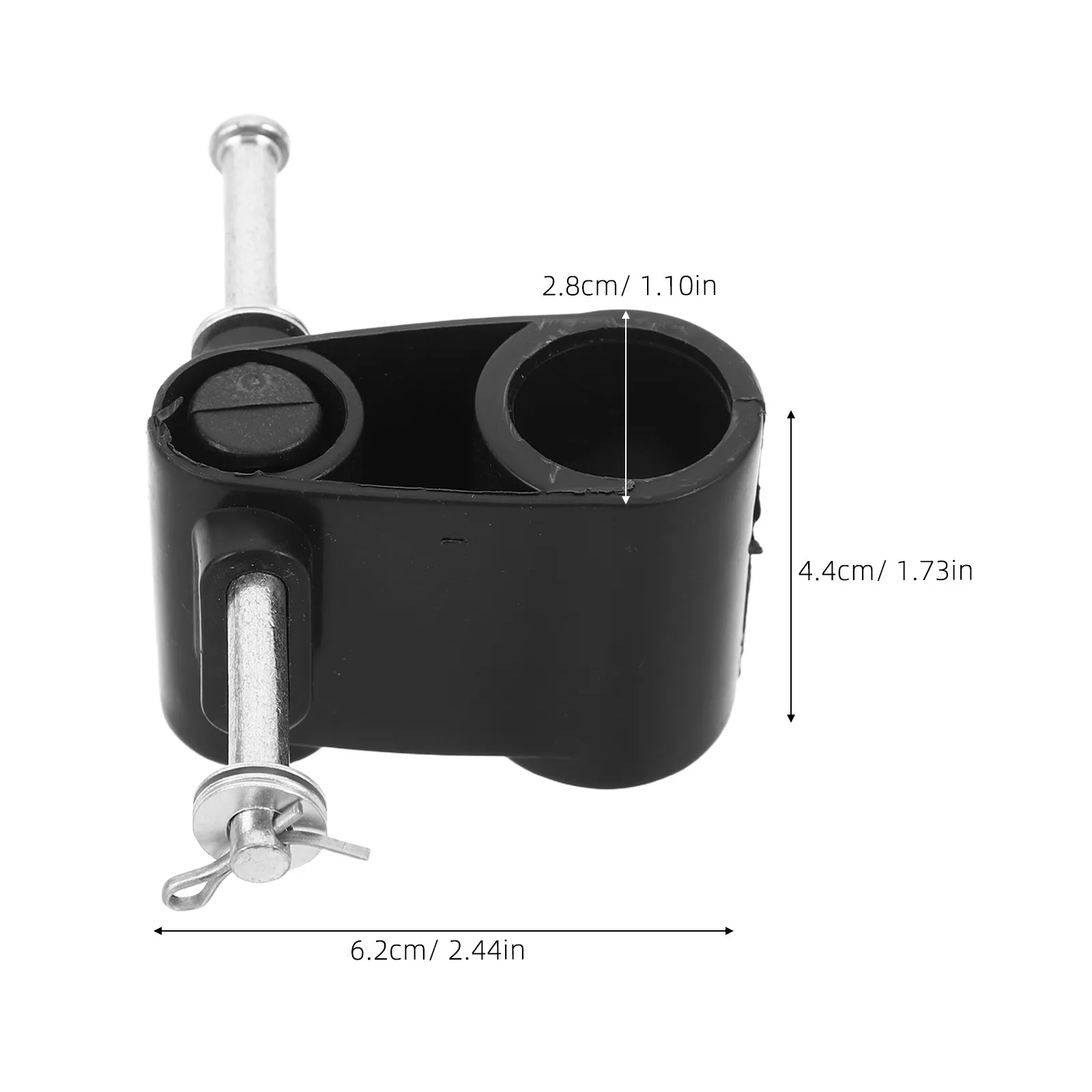 2Pcs Stroller Wheel Axle Connector for Baby Carriage Pushchair Swivel Caster Hub Adapter 2.5cm 2.2cm Hole DIY Repair Wheel Mount view 3