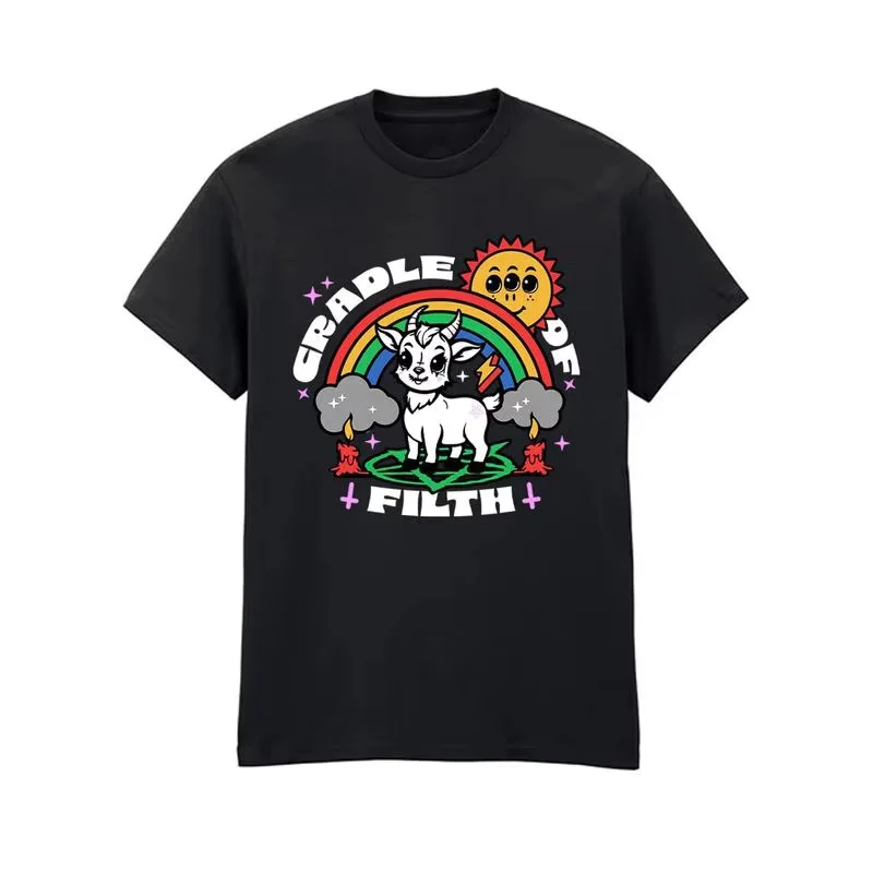 2026 New Retro Faded Oversized Tee Bestselling Dual Line Sketch Print Hip Hop Summer Loose Daily Tops