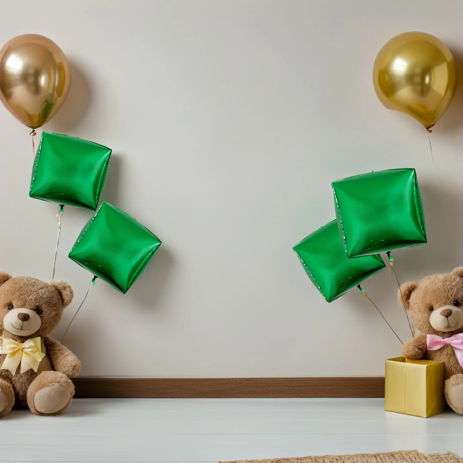 

5Pcs 24Inch 4D Square Foil Balloon Heavy Duty Party Decorations for Festivals Birthdays Weddings Backdrop Hanging Banner Rose