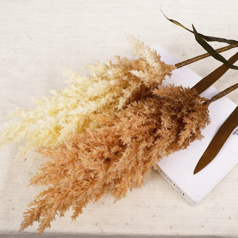 2Pcs/lot Artificial Reed Flowers Home Room Decorations Pampas Grass Wedding Decor Background Fake Reed Grass Party Table Floral - view 3