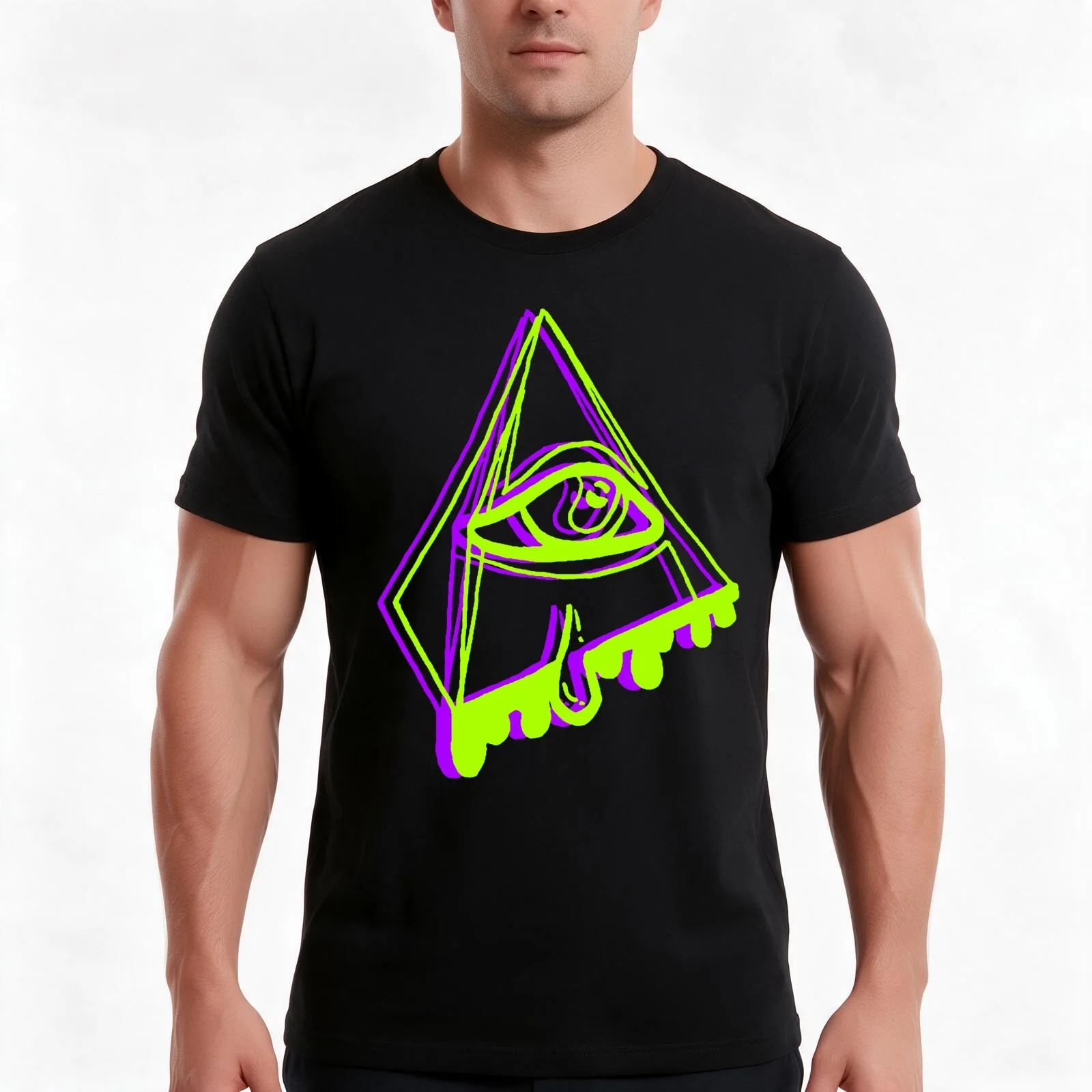 3D Eye of Providence T-Shirt Summer Casual Cotton Tee Oversized Streetwear Tops Vintage Graphic Print Loose Fit Short Sleeve