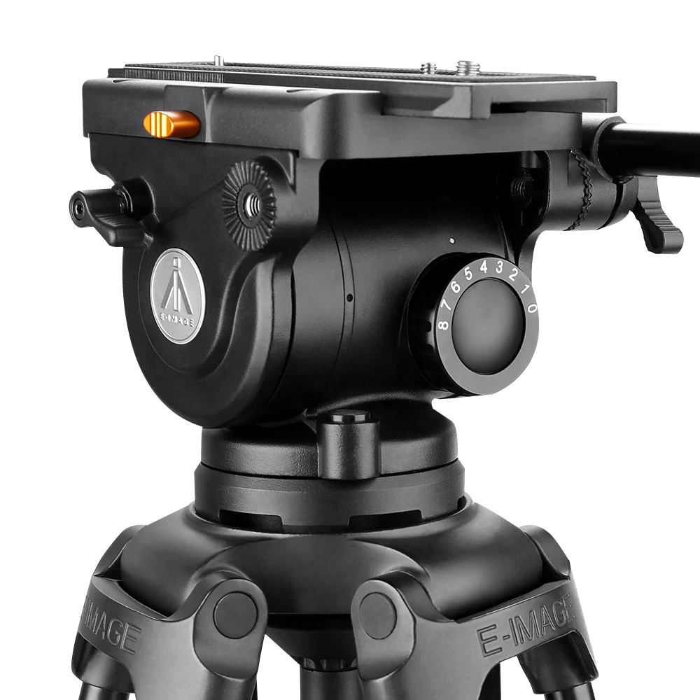 

E-IMAGE GH20 Video Tripod Fluid Head Aluminum Alloy With Quick Release Sliding Plate Max Load 44Lbs