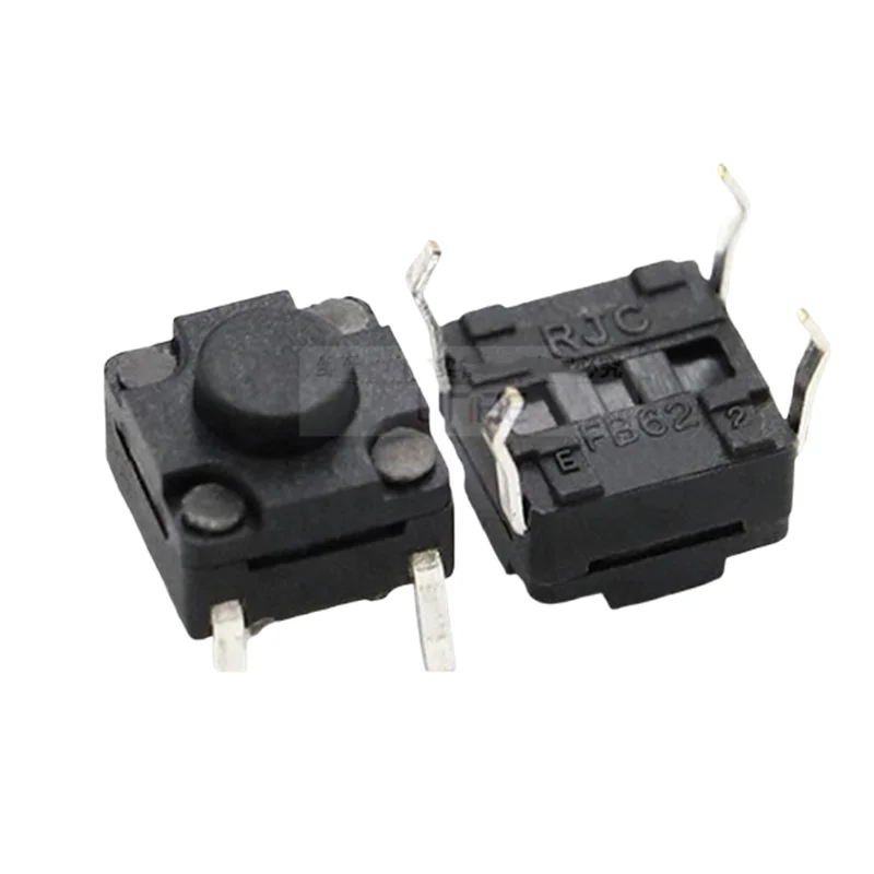 10PCS Waterproof Tact Switch, 6X6X4.3h-10h Pin Series, Vertical 4-Pin Round Button Mini Micro Switch
