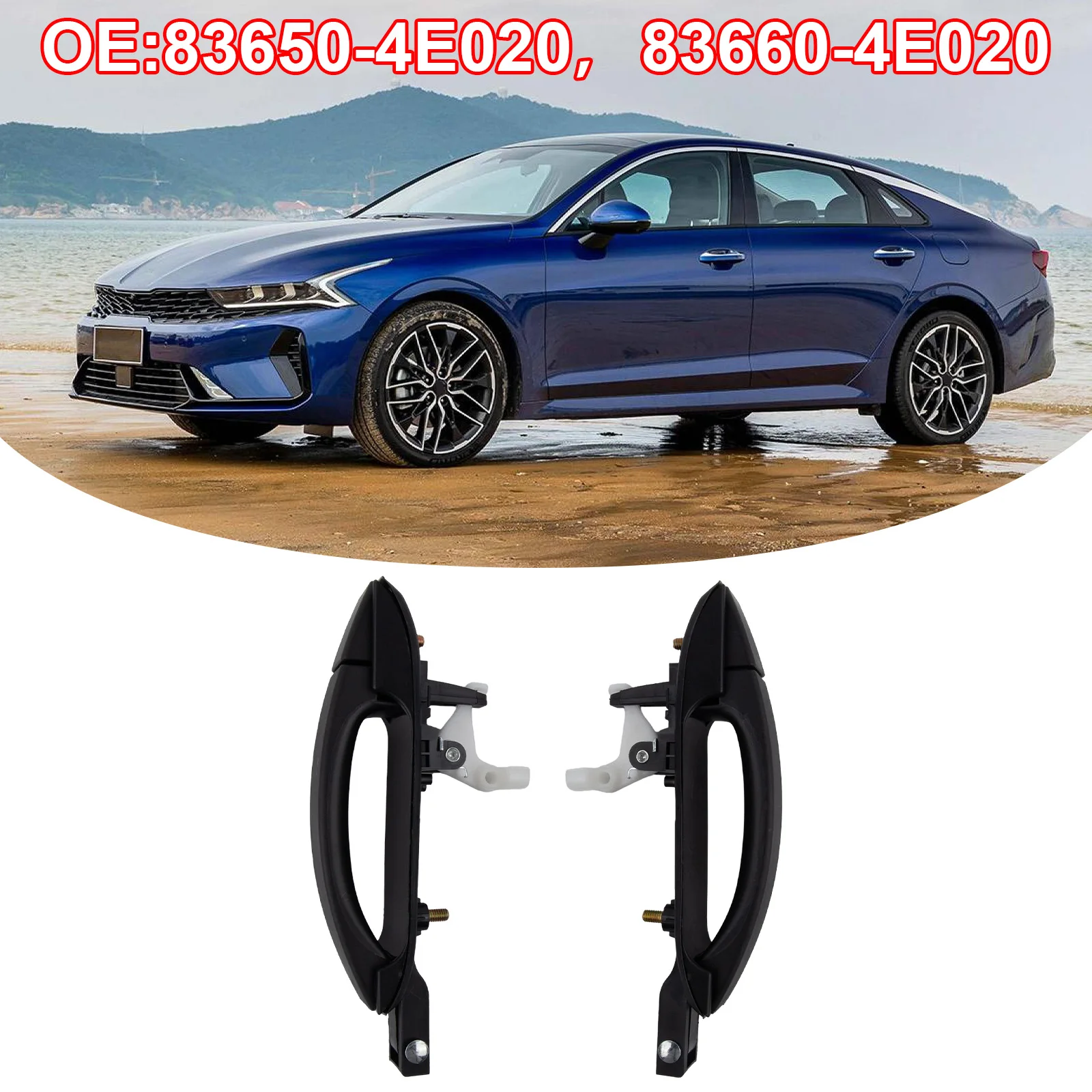

For Kia Bongo3 Exterior Dual Package of Replacement Rear Doors Handle Sets Designed to Fit All From '06 Onward