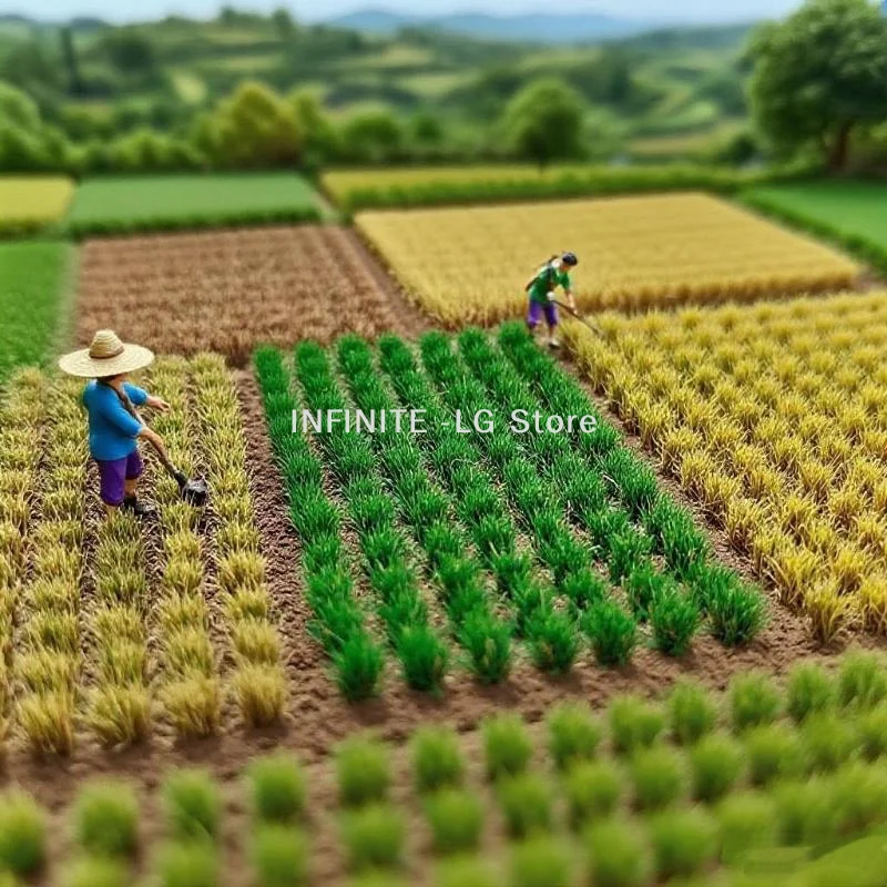 91Pcs Mini Farmland Static Railroad Terrain Miniature Scenery Tufts Model Bushy Static Grass Microlandscape ModelINFINITE -LG