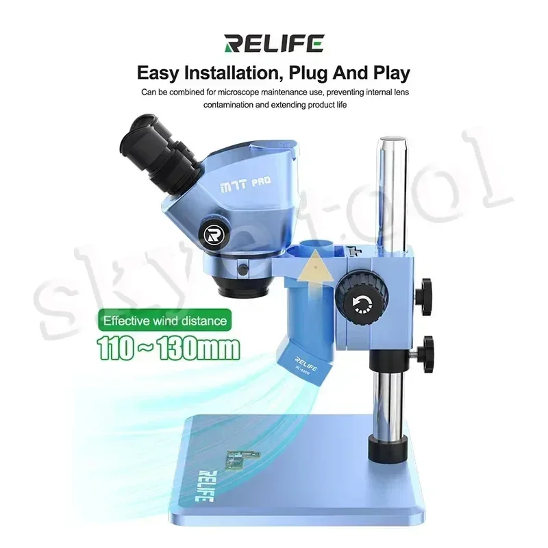 RELIFE RL-6600 Microscope Smoke Extractor Type-C Charging Interface Powerful Airflow Smoke Exhaust Fan Tool For Microscopes