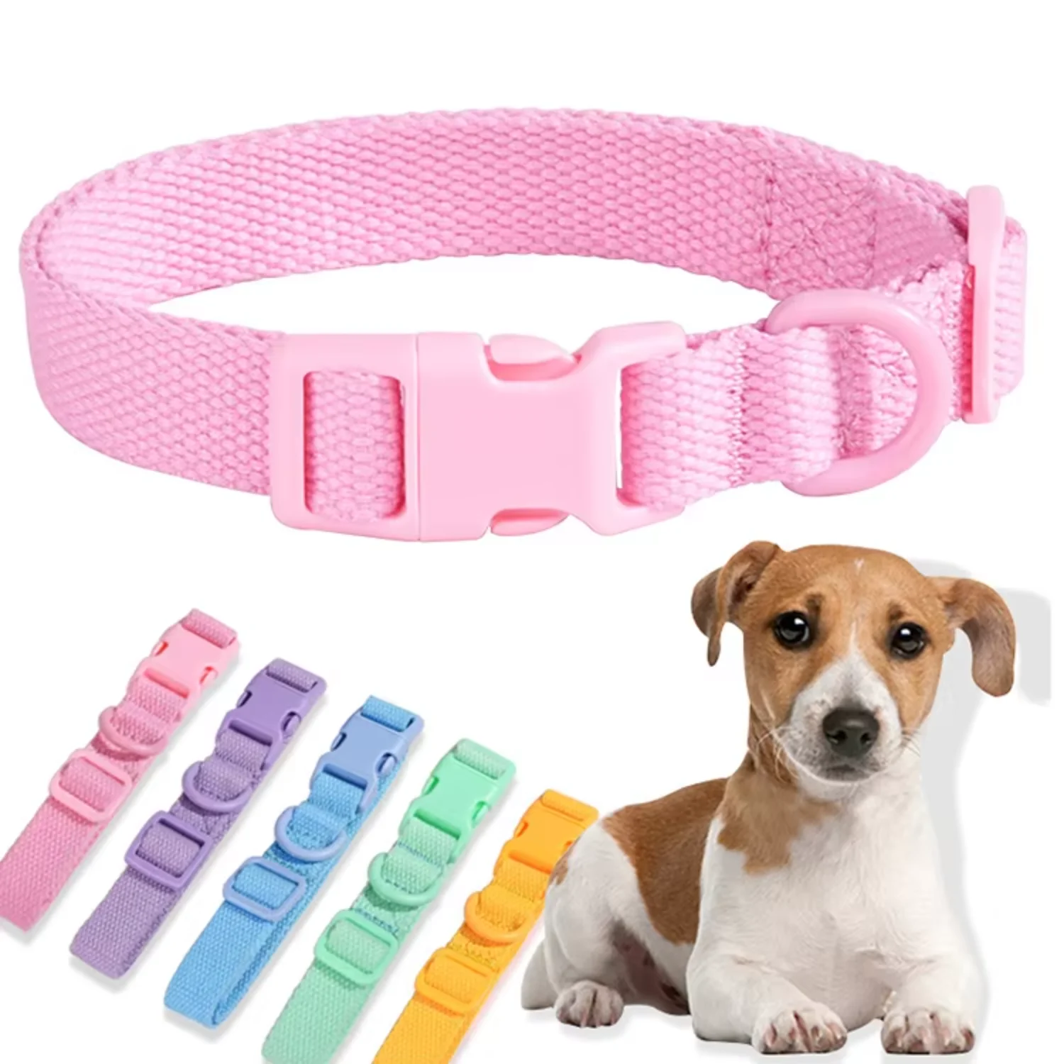 2024 New Version Adjustable Dog Pet Supplies Collar Outdoor Hiking Training Safe Durable Nylon Dog Collar Service dog Cat cone