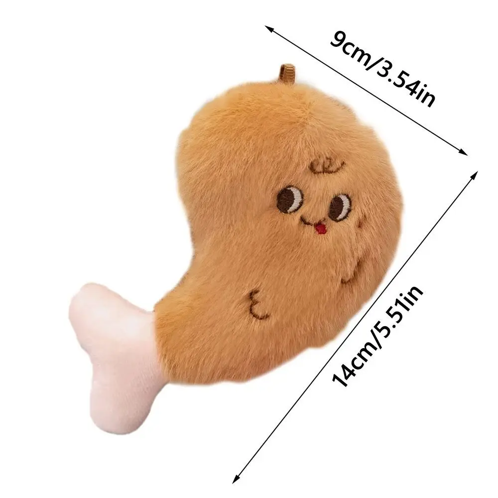 Lindo llavero de pan de peluche Multicolor colgante decoración de coche bolsa de comida de dibujos animados ornamento suave dulce bolsa Ita juguetes de regalo