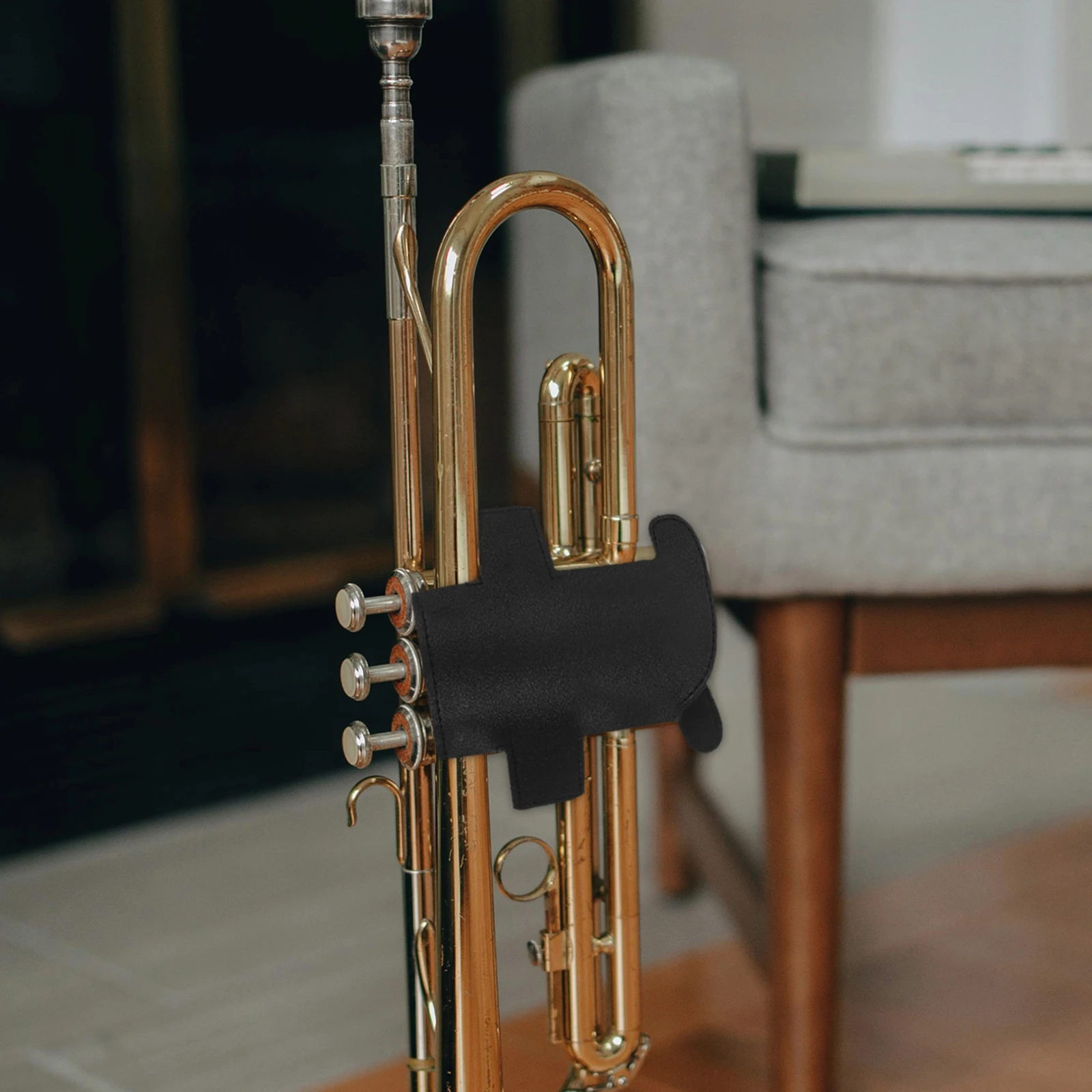 PU Trumpet Valve Protector Cover for B-Flat Trumpets Valve Guard Protects from Sweat Scratches Easy Removing