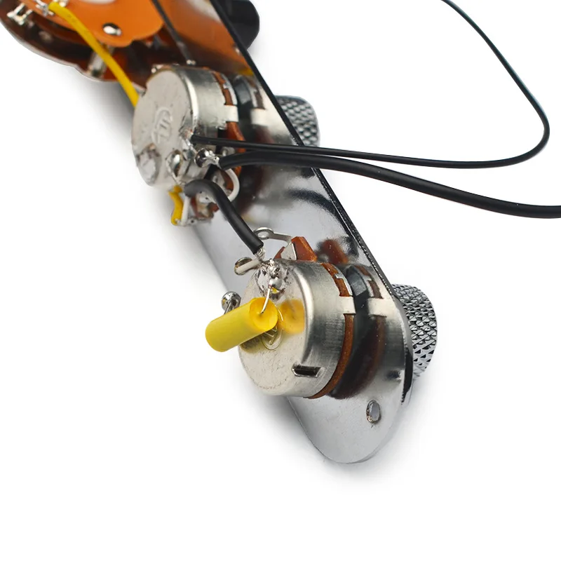 Electric Guitar Control Plate 3-Way Pickup Selector Panel 250K Pots Through-Hole Capacitor Pre-wired Harness For TL Guitar Part