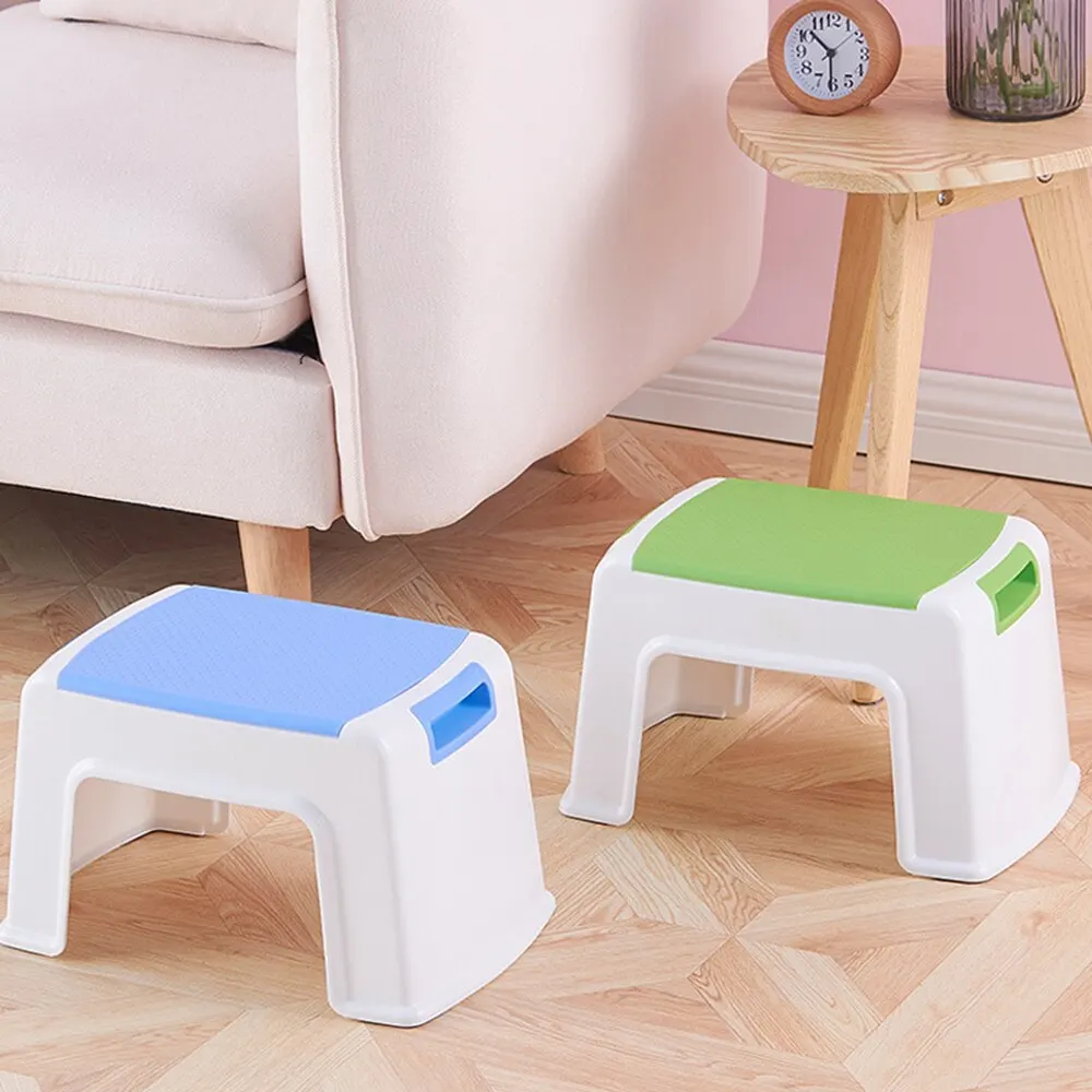 Household Plastic Stool Thickened Shoe Changing Stool Creative and Fashionable Small Stool Anti Slip Children\'s Handle Stool