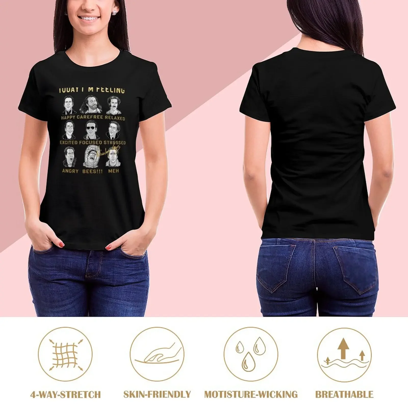 Nicholas Cage - Nicolas Cage - Nick Cage - Nic T-Shirt sports fans Aesthetic clothing white t-shirt dress for Women sexy