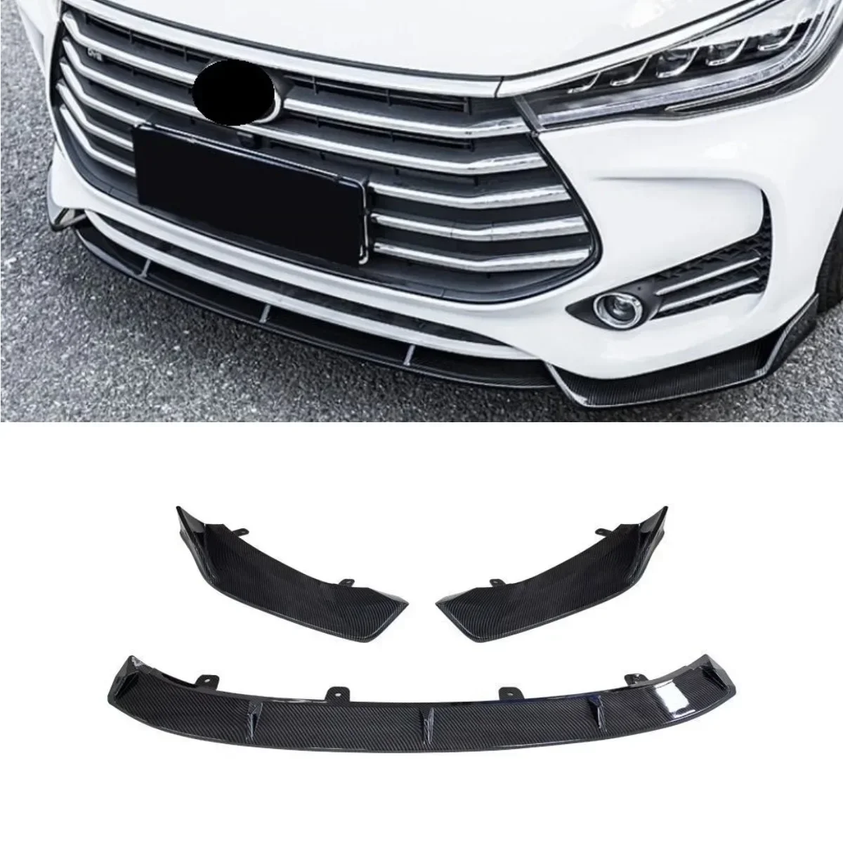 Car Front Bumper Lip Splitter Diffuser Spoiler Exterior Part For BYD SONG MAX 2017-2019 Bumper Guard Protector Car Accessories