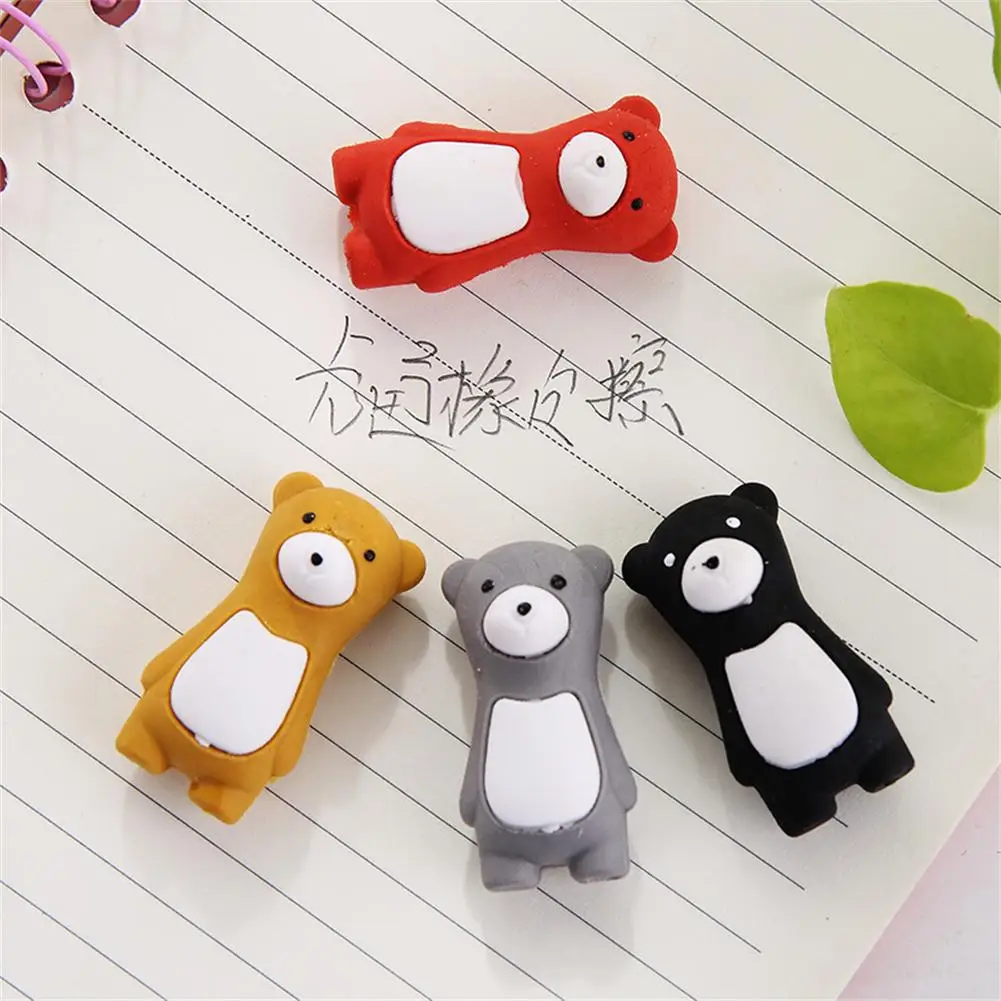 1 Máy Tính Dễ Thương Bút Chì Tẩy Hoạt Hình Đứng Gấu Hình Mới Lạ Tẩy Dành Cho Trẻ Em Học Tập Văn Phòng Sinh Viên Văn Phòng Phẩm