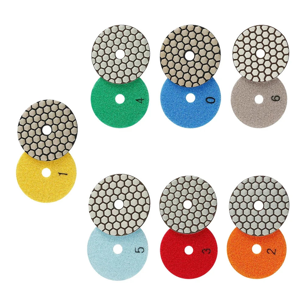 Diamond Dry Polishing Pad, Discos de moagem para granito, mármore, concreto, discos de lixa, 50-3000Grit, 80mm, 3 ", 1Pc