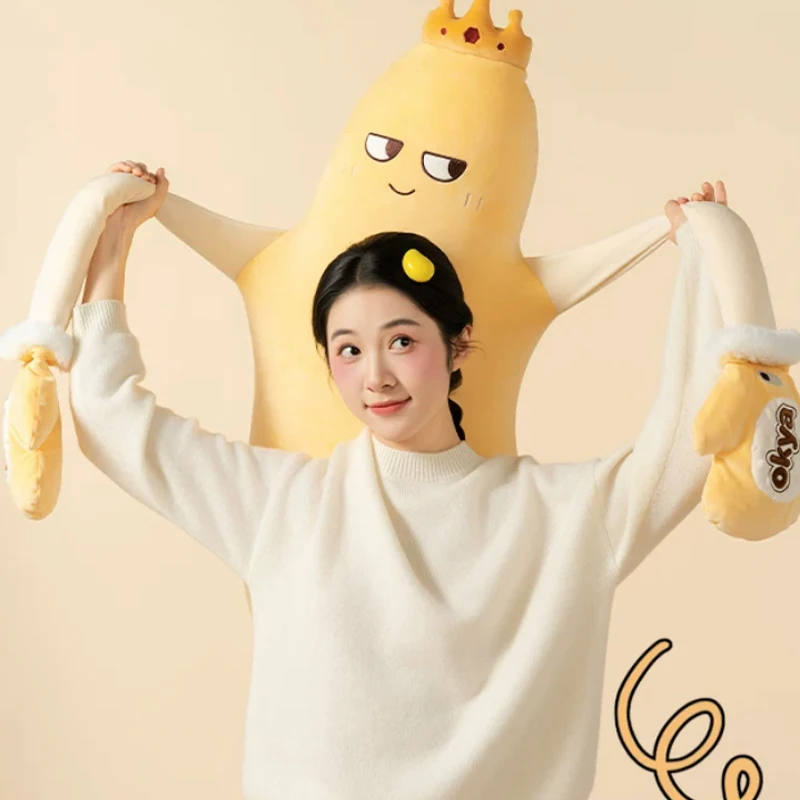 New Okya Mango King Sleeping Plush Patting Hugging Pillow Soothing Doll Squishy Tapping Tool Home Decoration Pillow