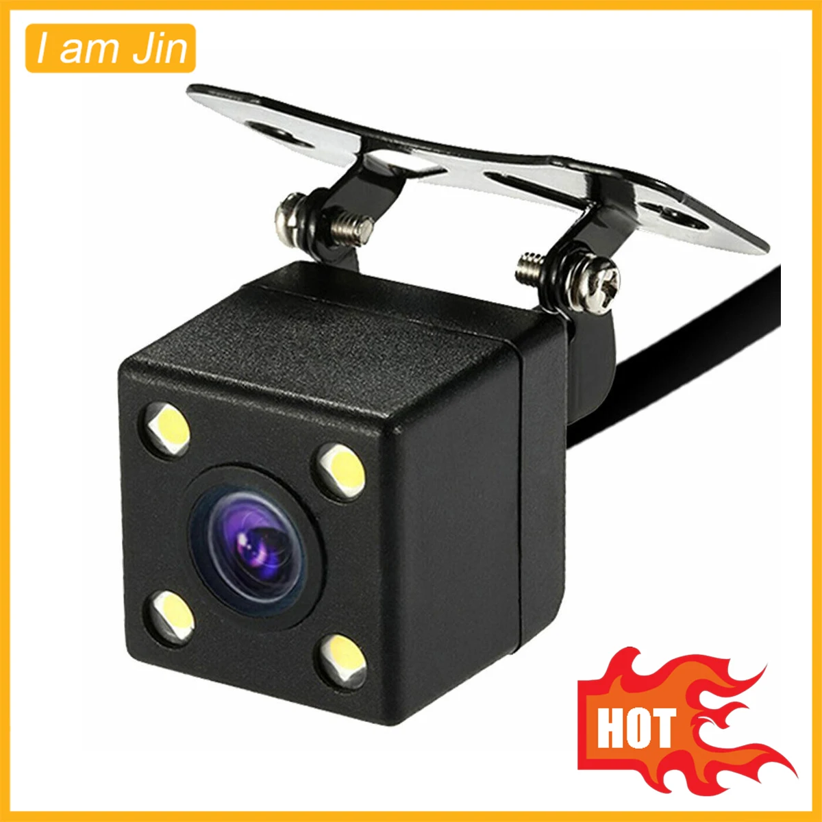 

4 LED Car Rear View Camera Night Vision Reversing Auto Parking Camera IP68 Waterproof CCD LED Backup Monitor 170 Degree HD Image