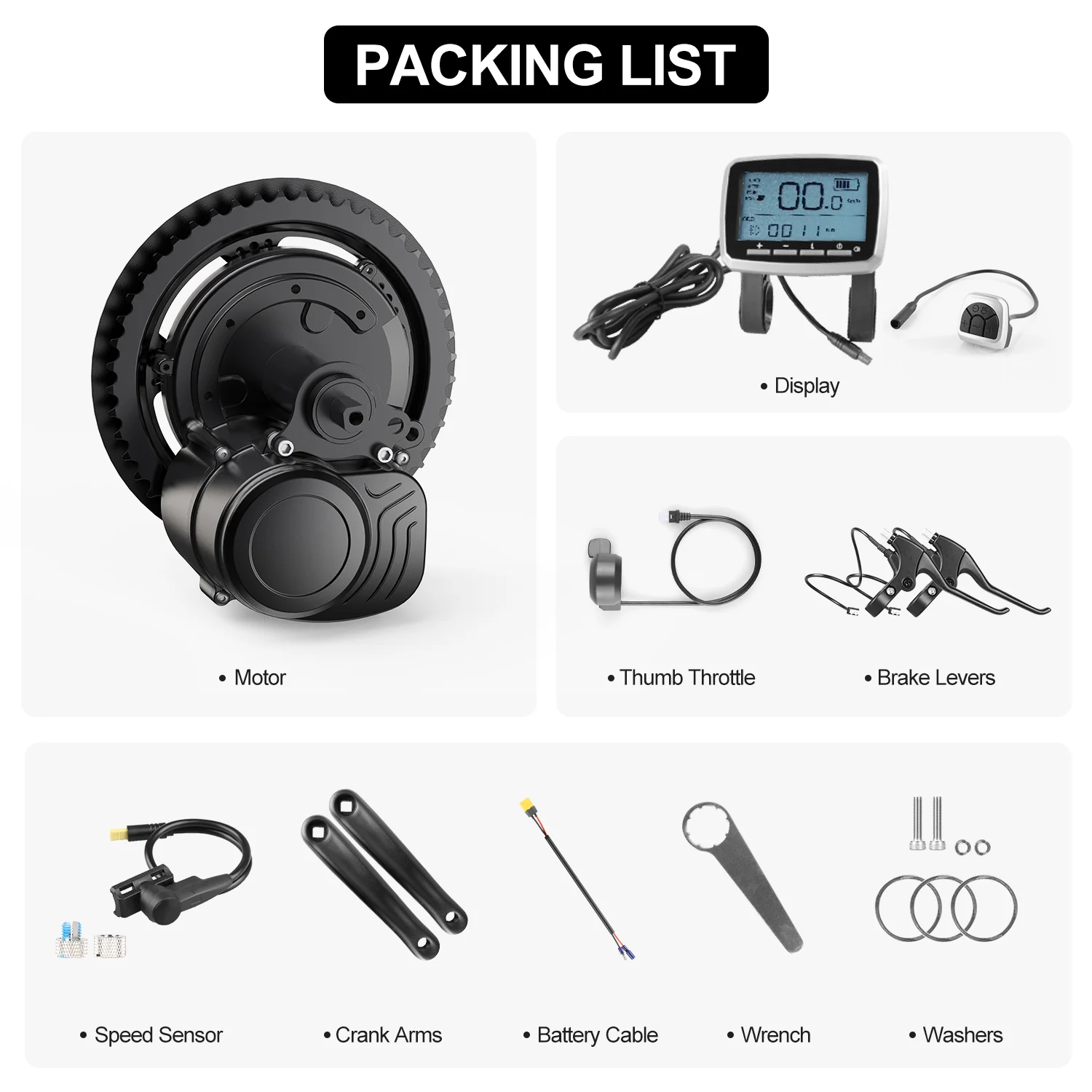 Склад ЕС США TONGSHENG Датчик крутящего момента TSDZ2B TSDZ8 36 В 48 В 250 Вт 500 Вт 750 Вт Комплект для переоборудования двигателя со средним приводом для электрического велосипеда