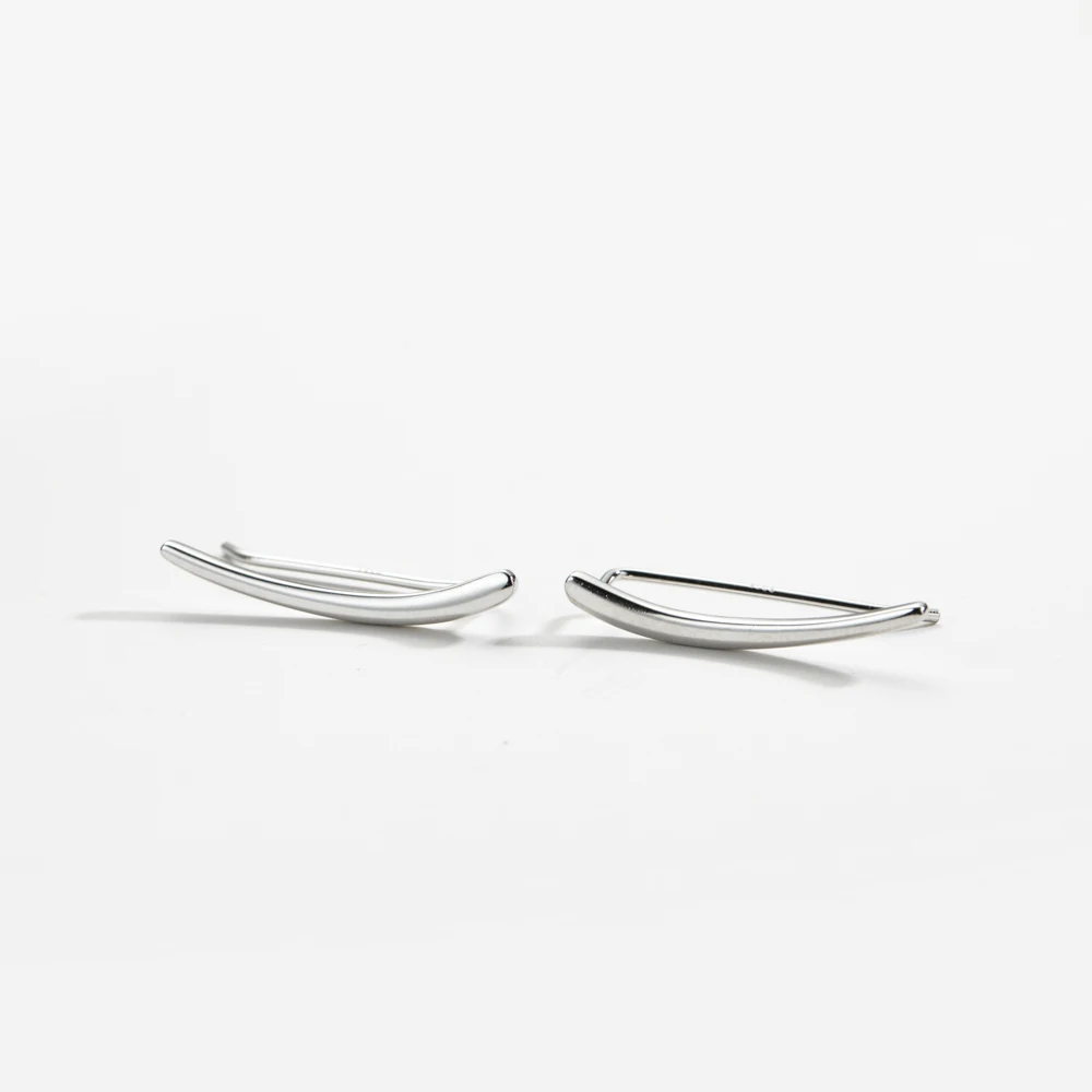 KIKICHICC 925 Sterling Silver Gold Big 25mm Plain Long Climber Women Earring Clips Pendiente Line Fine Jewelry 2023 Birthday image 4