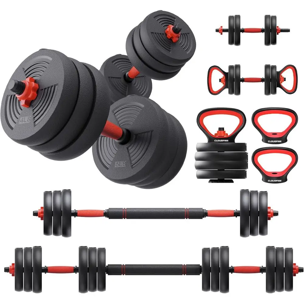 

5 In 1 60LB Adjustable Dumbbell Set With Connector Multifunction Fitness Weights For Home Gym Daily Strength Training