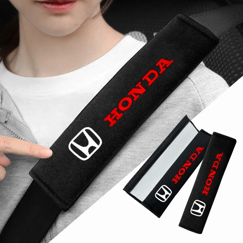 Car Safety Belt Shoulder Cover Pad For Honda Civic HRV CRV XRV CR-V Crider Odyssey Pilot Fit Accord 2 3 Goods Car Accessories