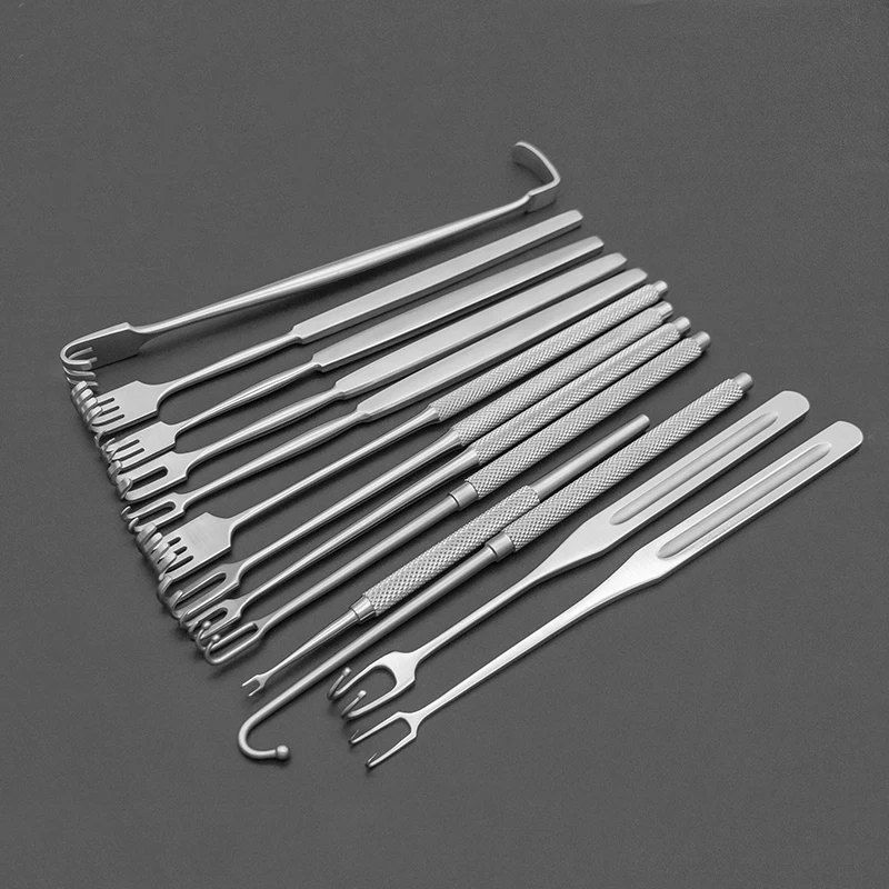 Retractor Nasal de piel para párpados, doble garra, cabeza de bola afilada