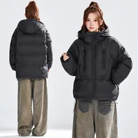 Women Winter Coat Hooded Jacket Parkas Thiened Warm Cotton Jaet Minimalist Youth Fashion Windproof Thick Warm Lady Winter Jacket 2