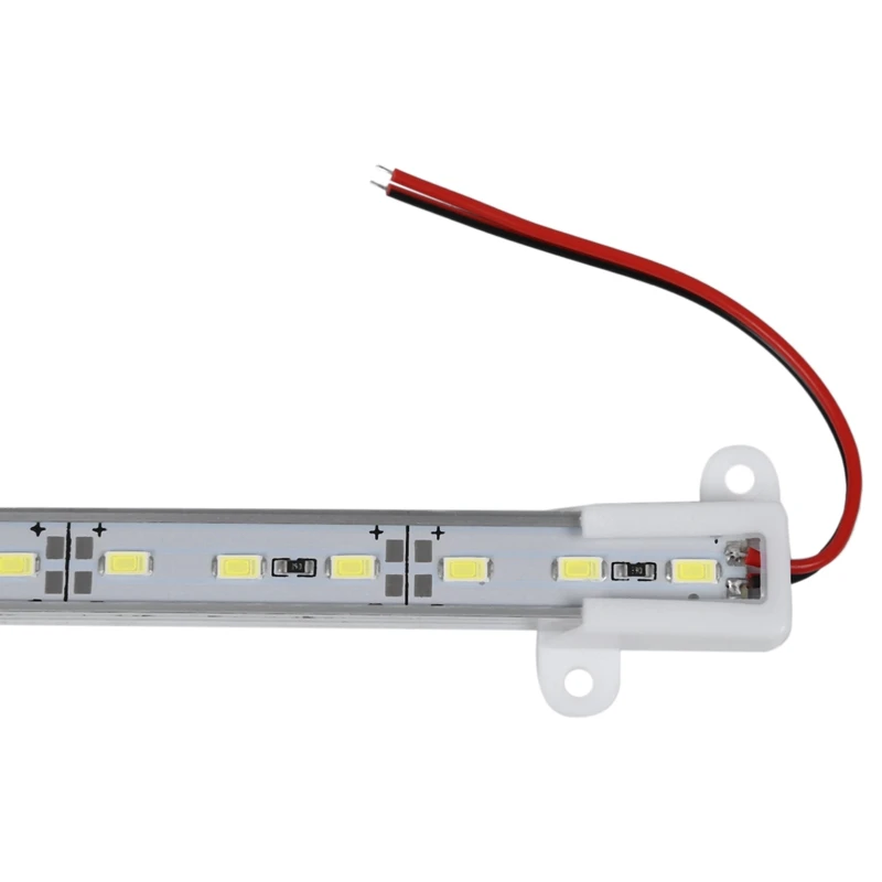 2Pcs 50CM 12V 36 LED 5050 SMD Hard Strip Bar Light Aluminum Rigid Warm White & White