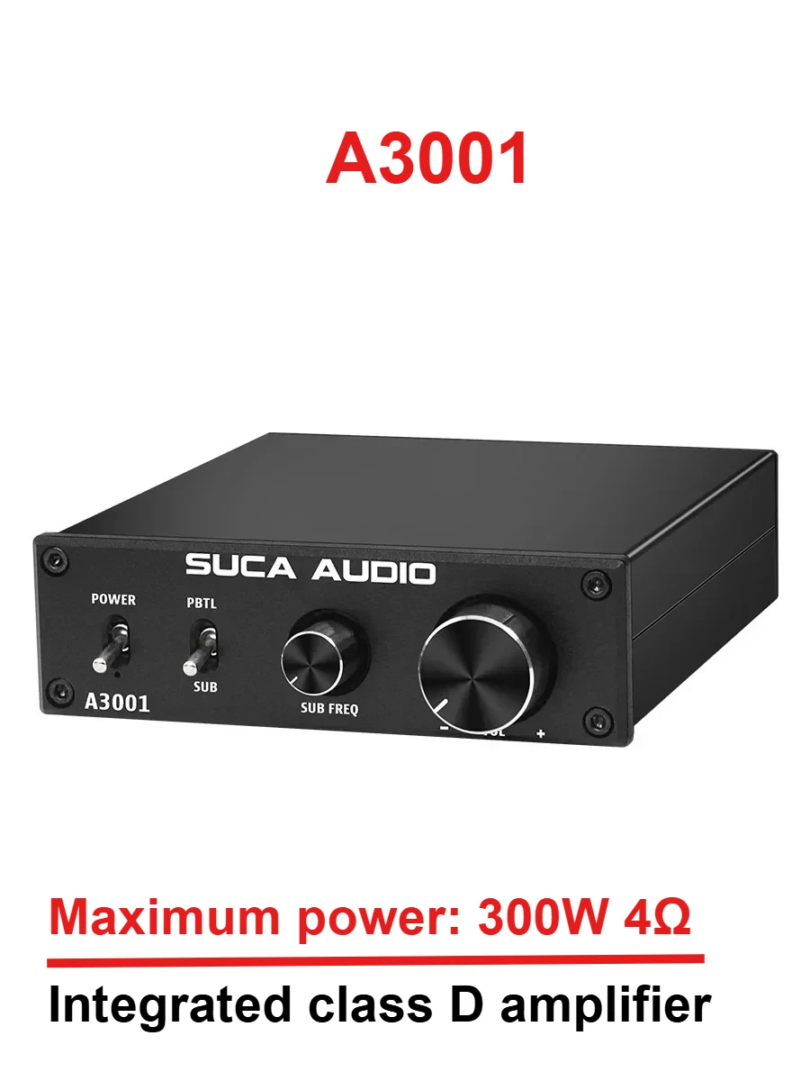 

SUCA AUDIO A3001 Моно цифровой усилитель 300 Вт, 2,1/5,1/7,1, усилитель класса D с сабвуфером Hi-Fi домашнее настольное аудио