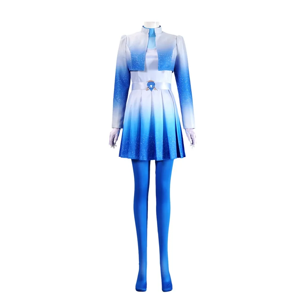 

Cosplay Chloe Costume Movie Descendants Rise Red Famale Outfit Uniform Full Set Dress Up Performance Halloween Carnival Party