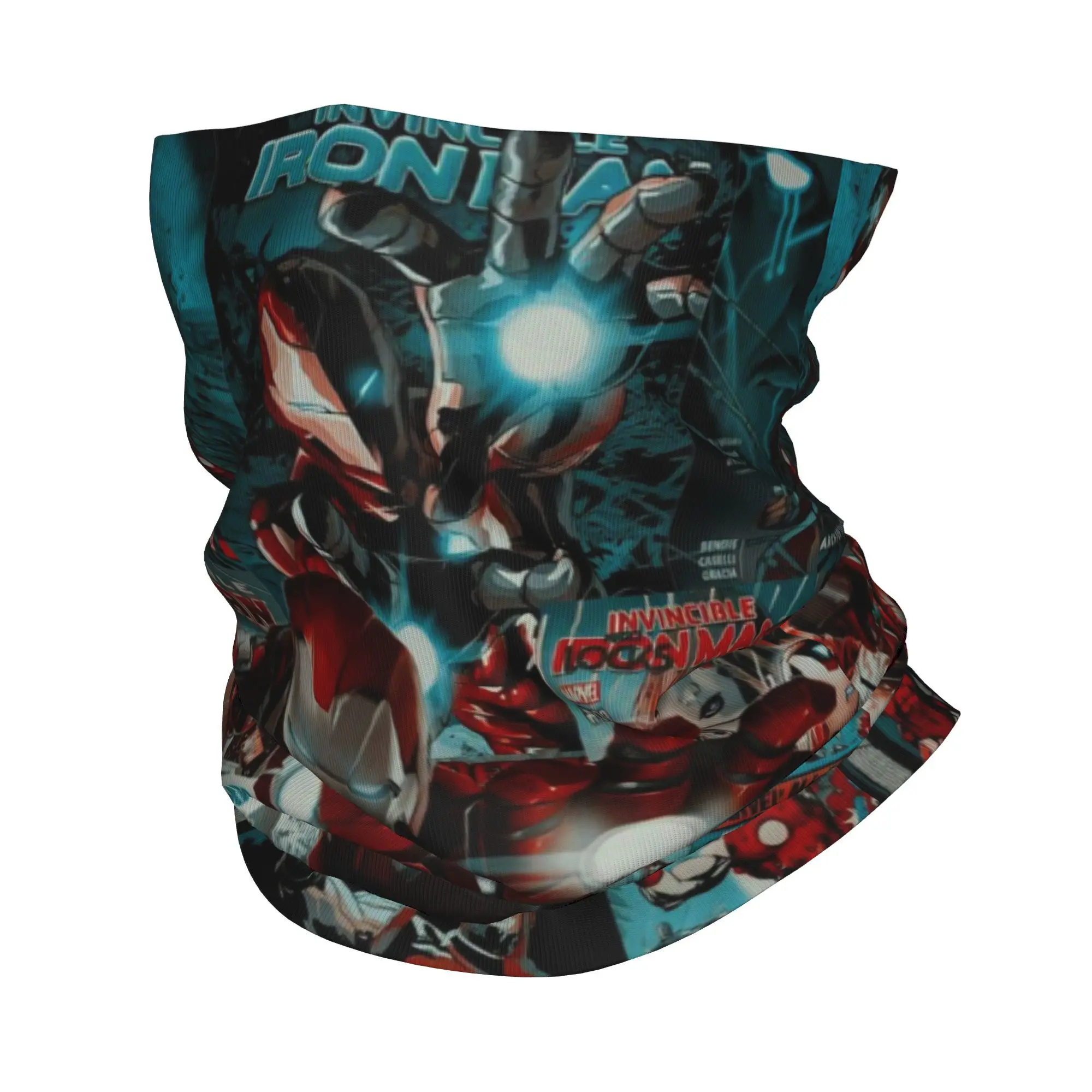 Custom Iron Man Movies Poster Neck Gaiter Men Women UV Face Shield Winter  Bandana Scarf for Hiking