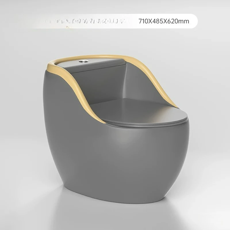 Toilet Large-diameter Siphon Toilet Egg-shaped Pumping Silent Five-star Hotel With The Same Color Toilet