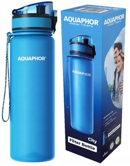 AQUAPHOR filterfles + 1 filterpatroon voor water 0,8 L Blauw