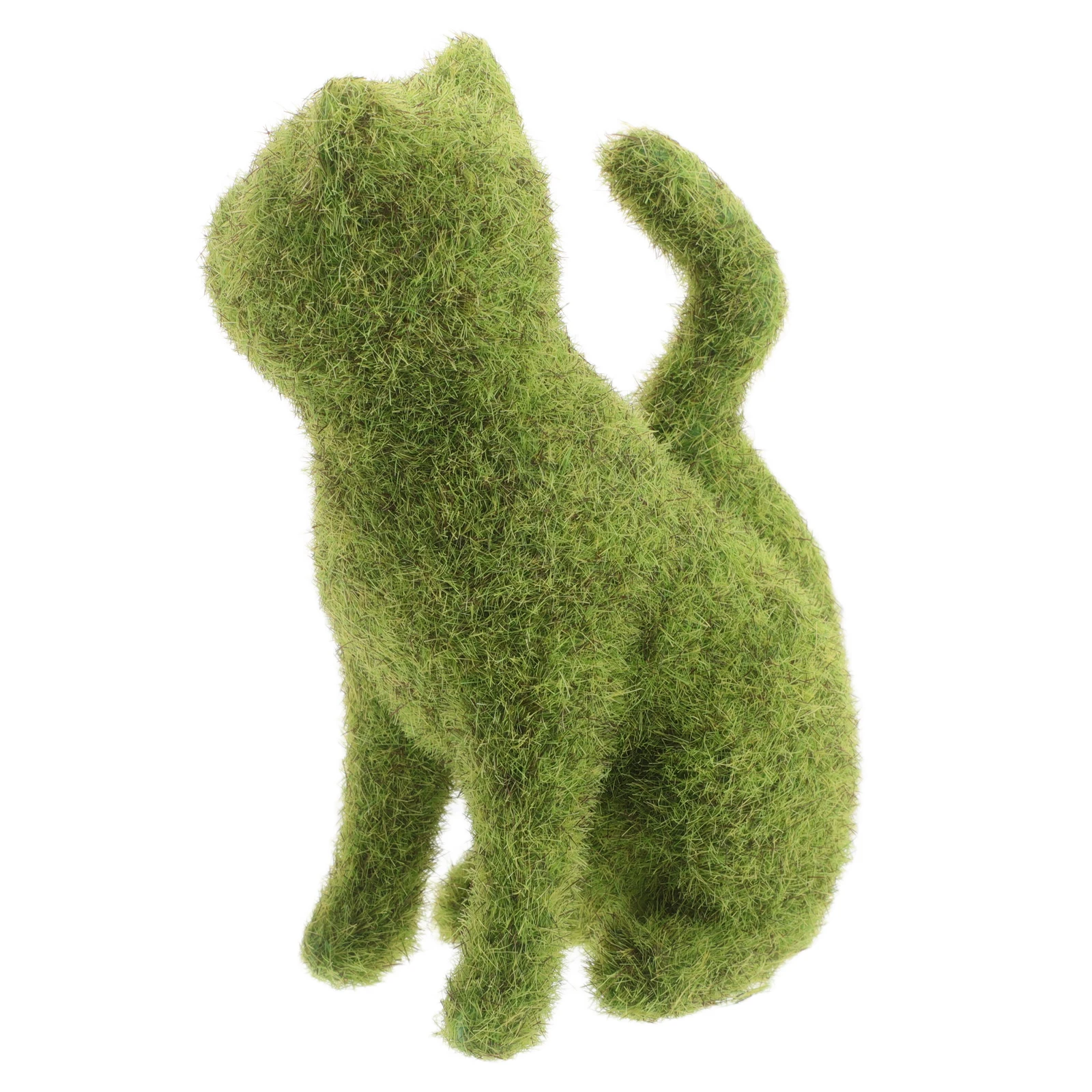 

Outdoor Courtyard Decoration Animal Figurines Decorative Statue Flocked Green Ornament