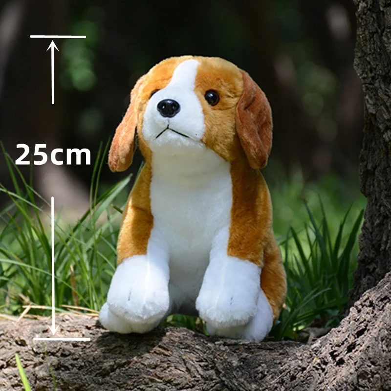 Realistic Beagle Dog High Fidelity Cute Plushie Harrier Dogs Plush Toys Lifelike Animals Simulation Stuffed Doll Kawai Toy Kids