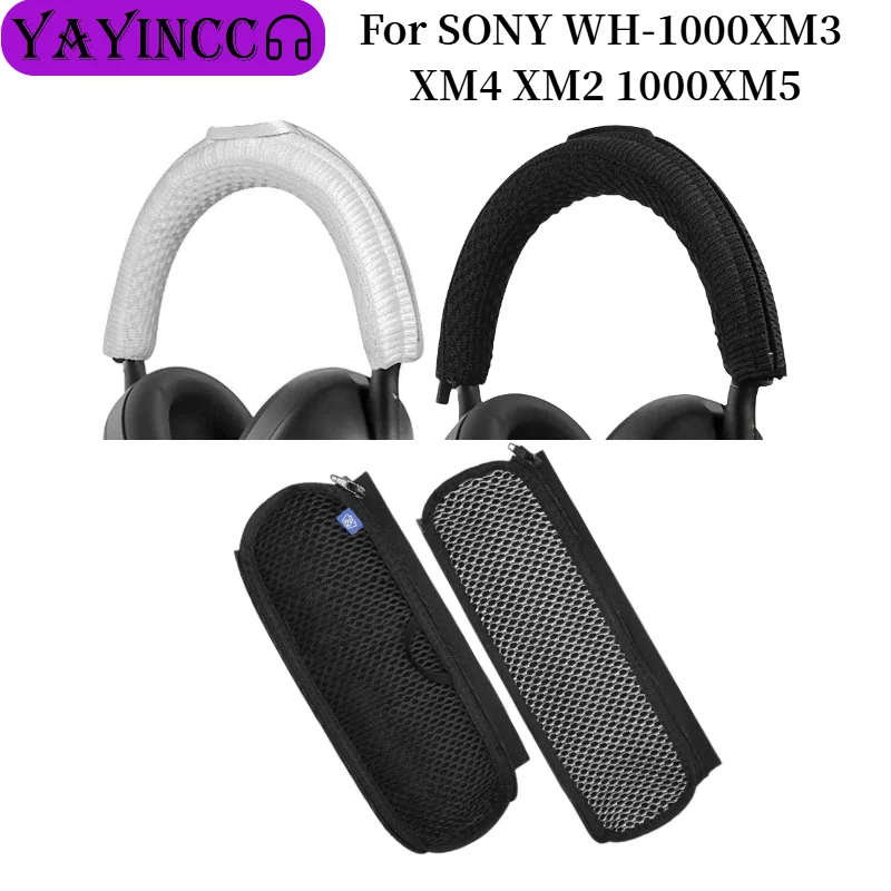 

Headband Cover For SONY WH-1000XM3 XM4 XM2 1000XM5 Headphone Head Beam Breathable Mesh Cloth Zipper