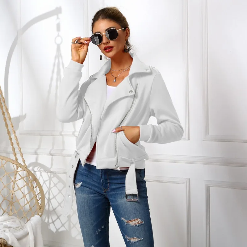 2023 New Autumn Fashion Women Thin Army Jacket cappotti Zipper Up Solid Casual Flight Top tunica Biker Coat Ladies Outwear Clothes