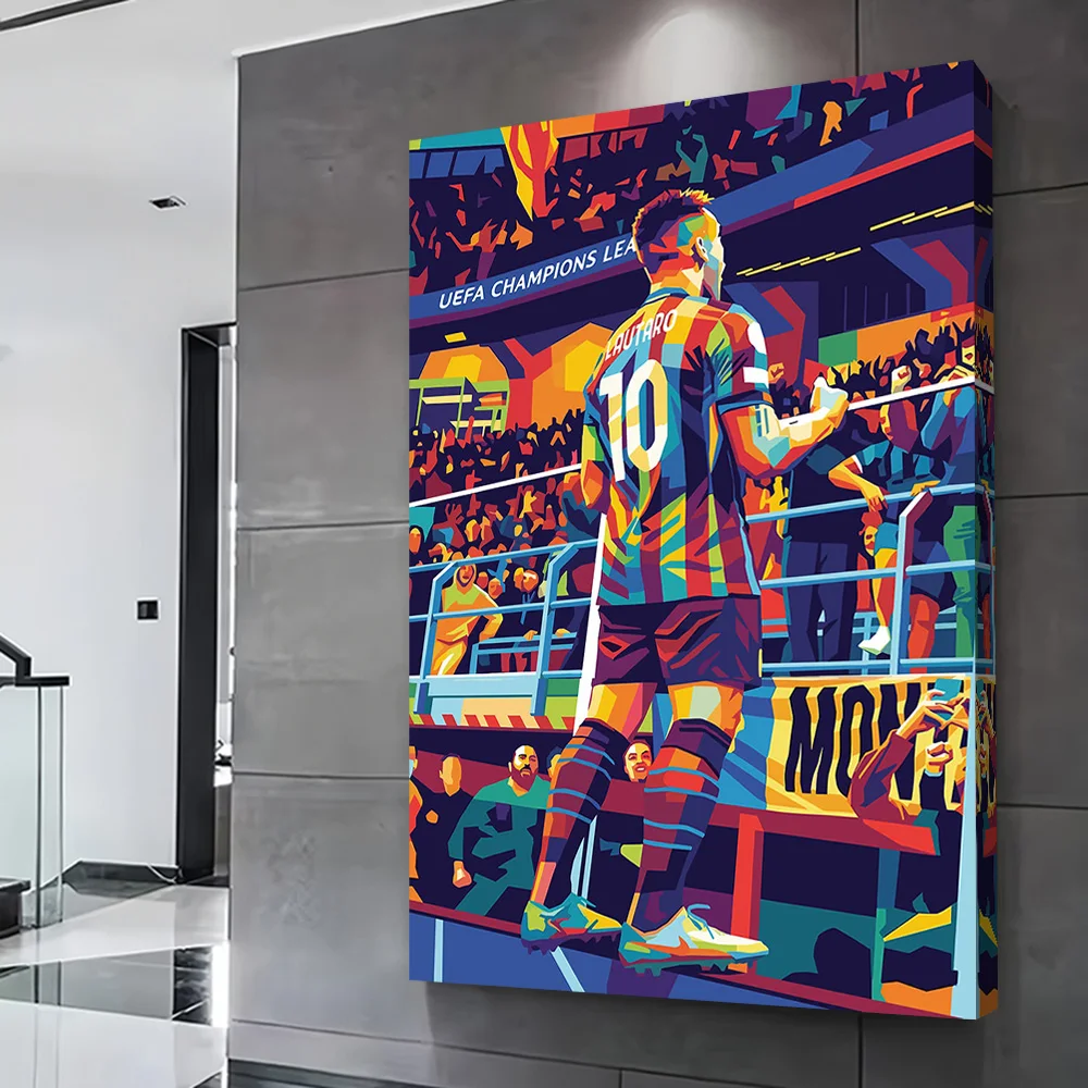 Soccer Player Lautaro Martinez Printing Poster Customizable Pictures Wall Art Canvas Painting for Room Decoration Home Decor