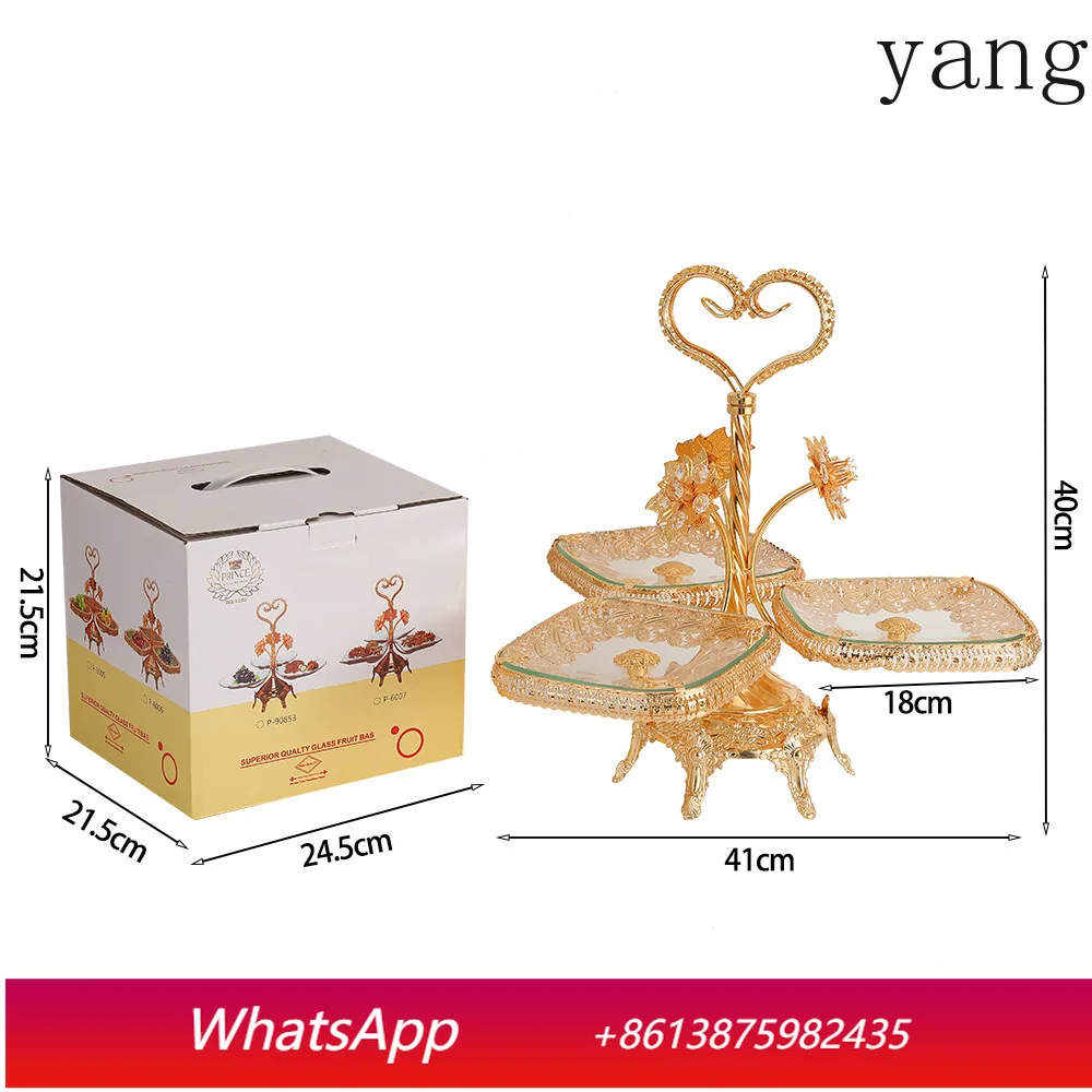 

CX light luxury heart-shaped fruit plate high-end restaurant hotel placement plate fruit basket