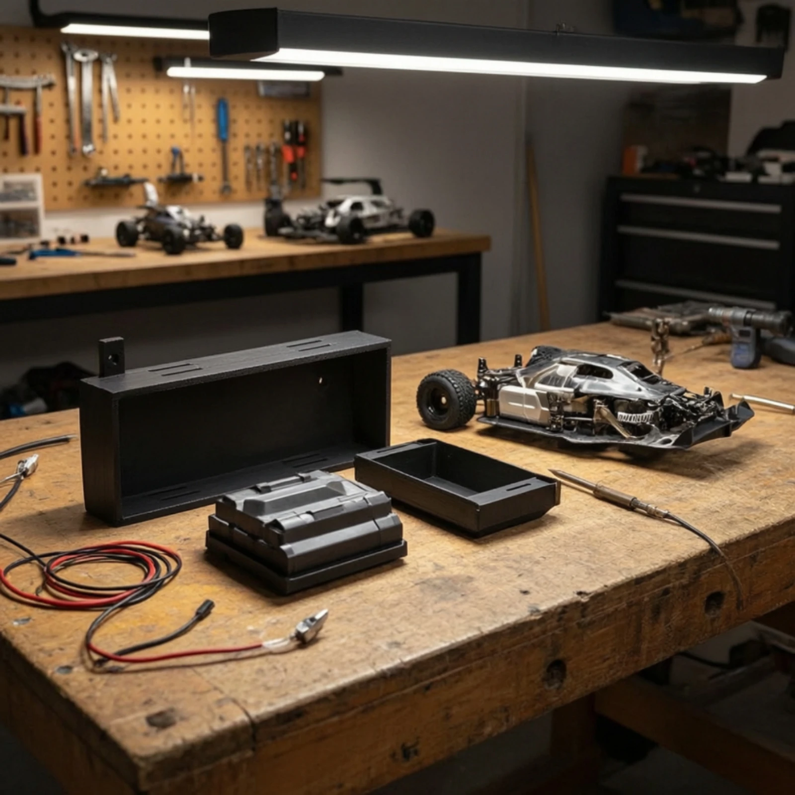 Battery Compartment with Screws Compatible RC Battery Housing Mount Stable Compact for Model Owners